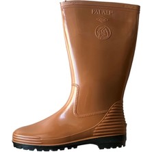 Palalı Pvc Kahverengi Uzun Çizme (Bahçe,inşaat,tarım ve Sulama)
