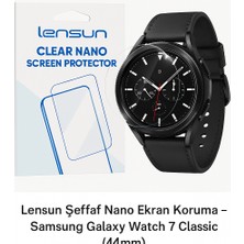 Lensun Şeffaf Nano Ekran Koruma – Samsung Galaxy Watch 7 Classic (44MM) 6 Adet Bir Arada