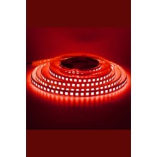 12 Volt 5050 Dış Mekan Şerit LED 3 Çipli Kırmızı Metrede 60 LED IP65 (5 Metre)