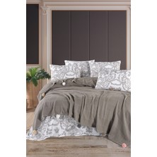 Teksnil Home | %100 Pamuklu Soho Çift Kişilik Vizon Pike Takımı (Çarşaf,pike,yastık Kılıfı)