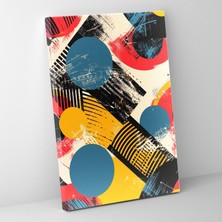 Popcas Andy Warhol Tarzı Kanvas Tablo - Cesur Geometrik Şekiller - Ev Dekorasyonu Duvar Sanatı
