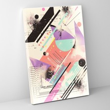 Popcas Andy Warhol Pastel Geometrik Şekiller Kanvas Tablo - Duvar Dekorasyonu Kanvas Kanvas Duvar Sanatı