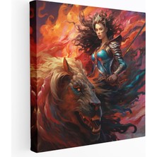 Popcas Amazon Kadınları Kanvas Tablo - Savaşçı Kraliçe Duvar Dekorasyonu