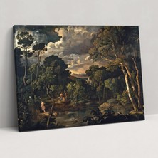 Popcas Caravaggio Tarzı Duvar Dekorasyonu - Manzara Dramatik Gökyüzleri Kanvas Tablo