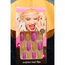 Monalisa Home Simli Çift Renk Takma Tırnak