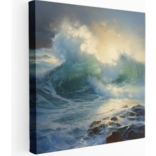 Popcas Yüce Dalga Senfoni Kanvas Tablo