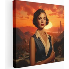 Popcas Hollywood Günbatımı Portre Kanvas Tablo