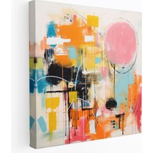 Popcas Bohem Soyut Ifade Kanvas Tablosu - Bohem Tarzı Kanvas Duvar Sanatı Ev Dekorasyonu Cesur Fırça Darbeleri