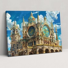 Popcas Majestik Katedral Duvar Sanatı - Barok Ev Dekorasyonu Kanvas Tablo
