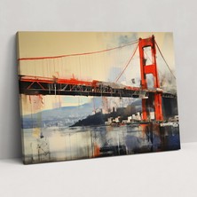 Popcas Boğaziçi Köprüsü Kanvas Tablosu - Modern Görsel Olarak Etkileyici Kompozisyon