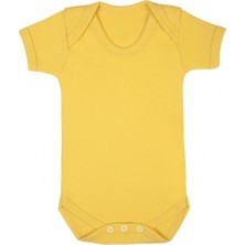 Edolika Sema Baby Prematüre Yarım Kol penye Çıtçıtlı Badi - Sarı