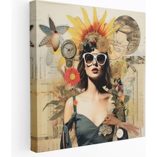 Popcas Bohem Tarzı Çoklu Kanvas Tablo - Vintage Kolaj Sanatı ve Ifade