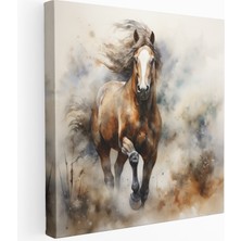 Popcas Sisli Çayır At Kanvas Tablo