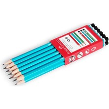 Köşeli Mercanlı Kurşun Kalem 12 Li, Hb Derece, Kırılmaya Dayanıklı Uç, Kolay Açılır, Iz Bırakmaz