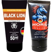 Black Lion Booster 50 ml + Hors Active Cream 50 ml / Erkeklere Özel Katılaştırıcı Krem Seti