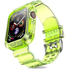 Nezih Case Kayış/kordon ve Kasa Koruyucu Apple Watch Seri 2/3/4/5/6/7/8/9/se 44 mm 45mm Uyumlu Kordon Sarı