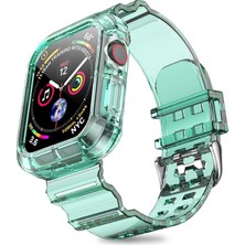 Nezih Case Kayış/kordon ve Kasa Koruyucu Apple Watch Seri 2/3/4/5/6/7/8/9/se 44 mm 45 mm Uyumlu Kordon Yeşil