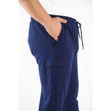 Starbattal Erkek Düz Komando Eşofman Altı 22520 İndigo Rahat Kalıp %65 Pamuk %30 Polyester Günlük Kullanım
