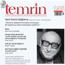 Temrin Düşünce ve Edebiyat Dergisi Sayı: 145 Eylül - Ekim 2025