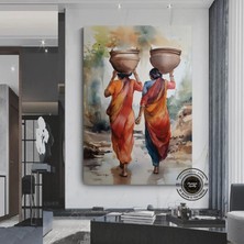 Afrika Kabile Kanvas Posteri; Savana Sanatı; Afrika Stili