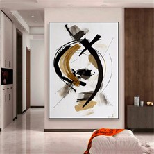 Modern Geometrik Kanvas Tablo | Soyut Duvar Süslemeleri | Lüks Sanat