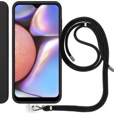 Piyasa Sepeti Samsung Galaxy A10S (A107F) İp Askılı Silikon Kılıf Siyah