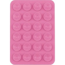 Vantuzlu Ahtapot Silikon Telefon Tutacağı Pembe