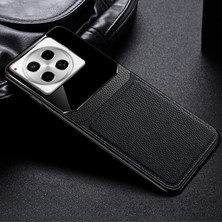 Tecno Camon 30 5g Uyumlu Kılıf Zebana Lens Deri Kılıf Siyah