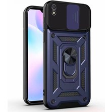 Piyasa Sepeti Kızaklı Tank Kılıf Xiaomi Redmi 9A Lacivert