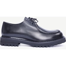 Yargıcı Bağcıklı Deri Düz Ayakkabı