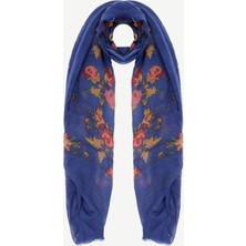 Çiçek Desenli Yün Şal