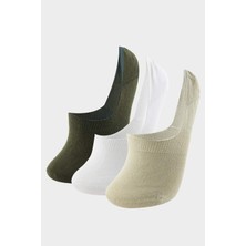 DeFacto Kadın Basic Düz Görünmez 3'lü Pamuklu Babet Çorap T6922AZNS