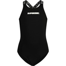Super Rebel Siyah Kız Çocuk Mayo R501-5001- Basic Cool Bathing
