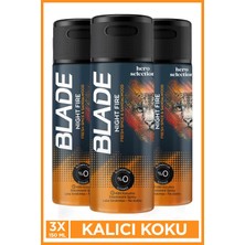 Blade 3 Adet Blade Hero Selection Serisi Night Fire Erkek Deodorant 150 ml