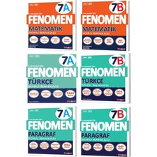 Fenomen Okul 2025 7. Sınıf Matematik + Türkçe + Paragraf A + B Serisi Soru Seti 6 Kitap