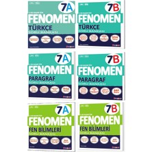Fenomen Okul 2025 7. Sınıf Paragraf + Türkçe + Fen A + B Serisi Soru Seti 6 Kitap
