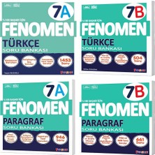 Fenomen Yayınları Okul 2025 7. Sınıf Türkçe + Paragraf A + B Serisi Soru Seti 4 Kitap
