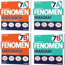 Fenomen Okul 2025 7. Sınıf Matematik + Paragraf A + B Serisi Soru Seti 4 Kitap