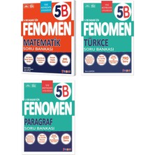 Fenomen Yayınları 2025 5. Sınıf Matematik - Türkçe - Paragraf B Serisi Soru Seti 3 Kitap