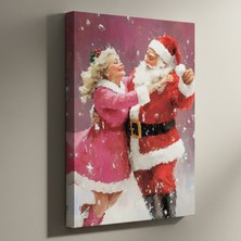 Mervolia Noel Baba ve Bayan Kış Dansı Tablosu