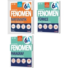 Fenomen Yayınları Okul 2025 6. Sınıf Matematik + Türkçe + Paragraf A Serisi Soru Seti 3 Kitap