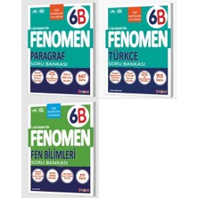 Fenomen Okul 2026 6. Sınıf Paragraf + Türkçe + Fen B Serisi Soru Seti 3 Kitap Güncel Müfredat