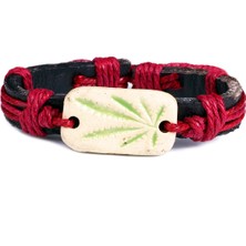 Hemp Stone Deri Unisex Bileklik 1351-1390