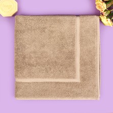 Evidea Soft Samantha Ayak Havlusu - Koyu Bej - 60X60 cm