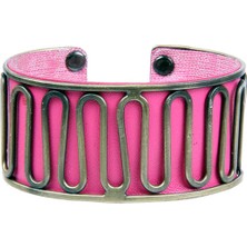 Metal Tasarım Kelepçe Model Pembe Kadın Bileklik 2864-2871