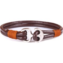 Deri Çapa Figür Unisex Bileklik 16 cm 1361-1658