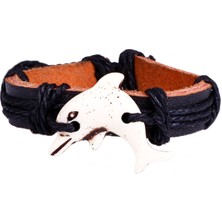 Beyaz Yunus Balığı Deri Unisex Bileklik 1351-1390