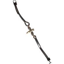 Kanatlı Kurşun Unisex Bileklik 19 cm 1101-1200