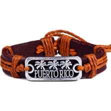 Puerto Rico Deri Ipli Unisex Bileklik 1301-1350