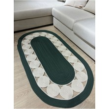 Cookie Jüt Hasırlı El Örgüsü Kilim